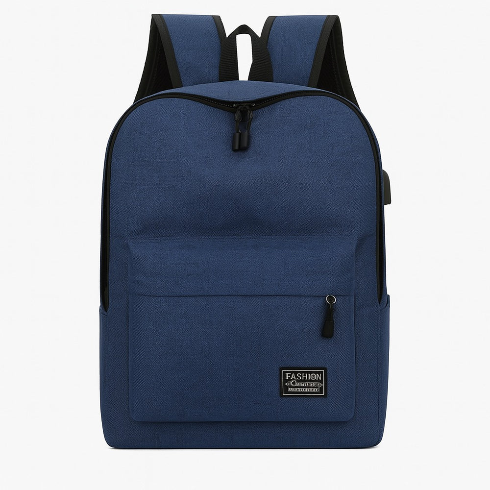 Bustah blue smart laptop backpack – front view