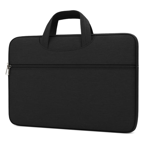 Bustah black laptop sleeve bag with handles – front view
