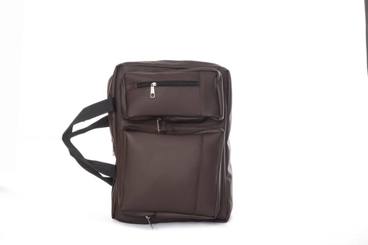 Bustah Gear Mate GM-200BR brown PVC convertible backpack – front view