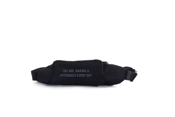Easy Pocket Crossbody Bag – Text Print Fanny Pack with Adjustable Strap ...