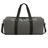 Minimalist Grey Duffle Bag with Black Straps – Lightweight Travel & Gym Bag