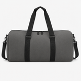 Minimalist Grey Duffle Bag with Black Straps – Lightweight Travel & Gym Bag