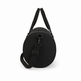 Black Canvas Travel Duffle Bag with Shoulder Strap