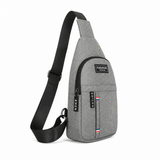 Grey Crossbody Sling Bag for Men – Compact Chest Shoulder Bag for Everyday Use