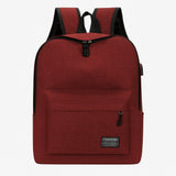 Red Smart Backpack with USB Charging Port – Water-Resistant Work & Travel Bag