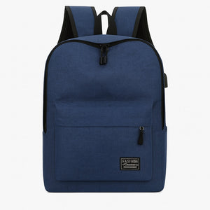 Blue Smart Backpack with USB Charging Port – Water-Resistant Laptop & Travel Bag