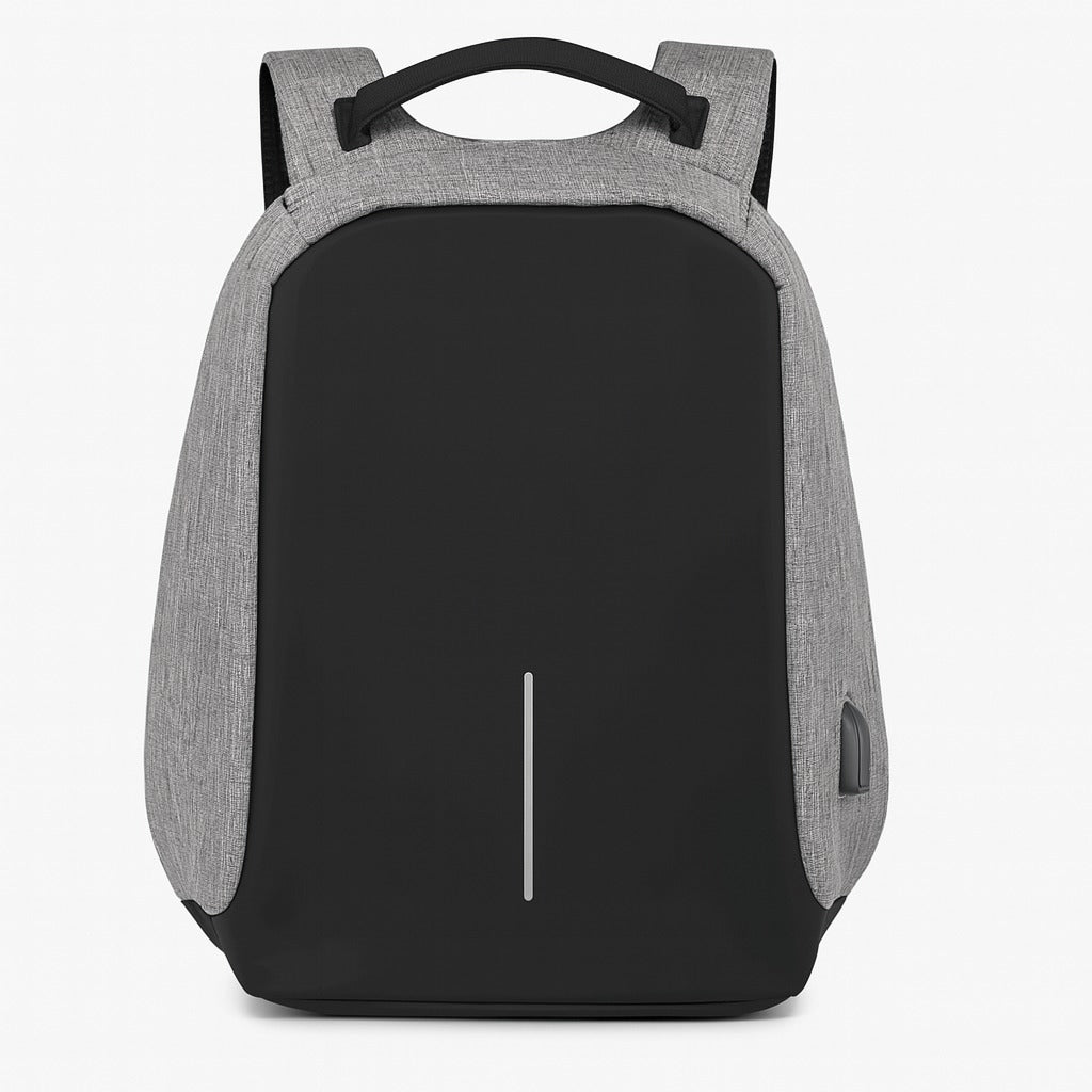 Black Anti-Theft Smart Backpack with USB Charging Port – Sleek Minimalist Design