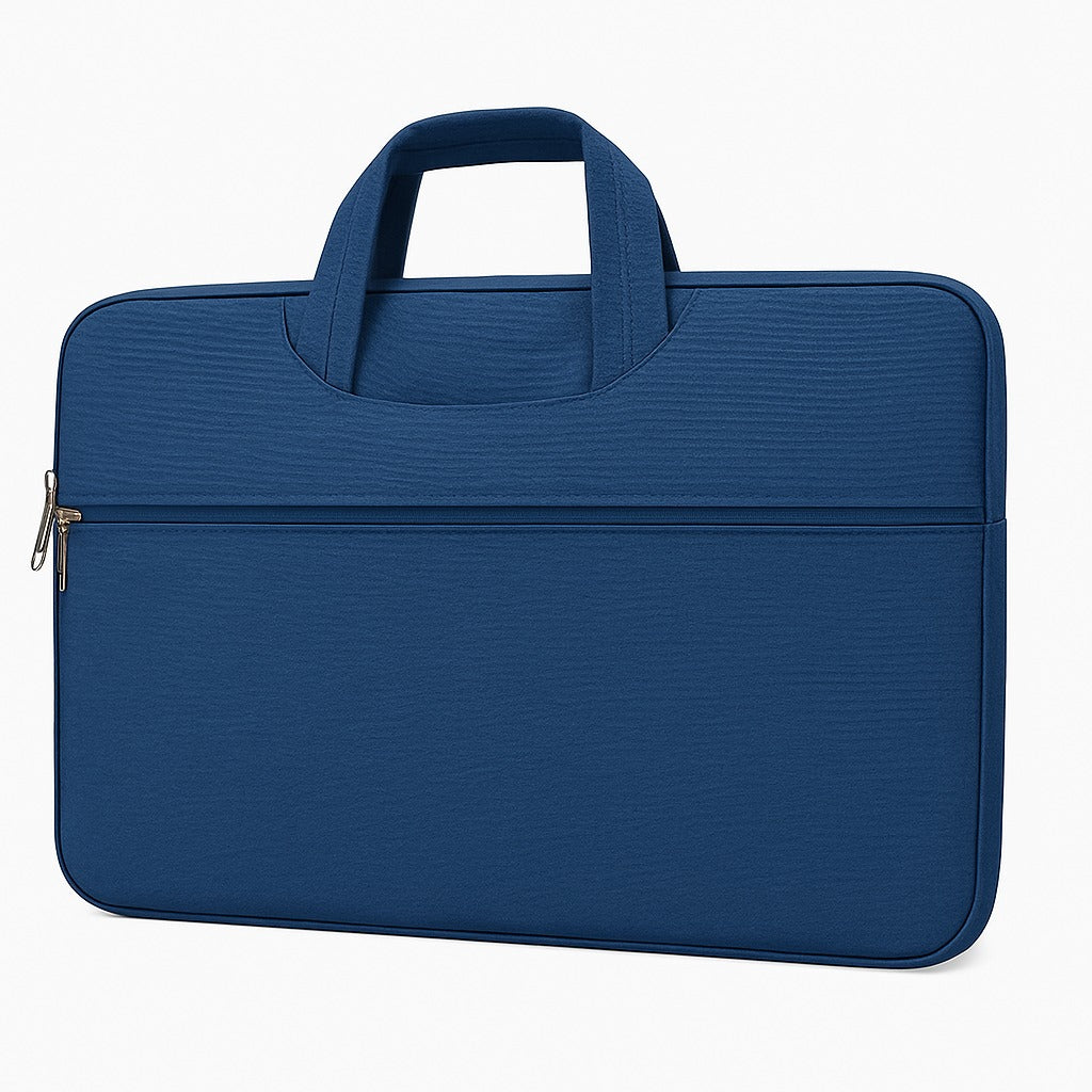 Navy Blue Laptop Sleeve Bag with Handle – Slim & Stylish Case for Men & Women
