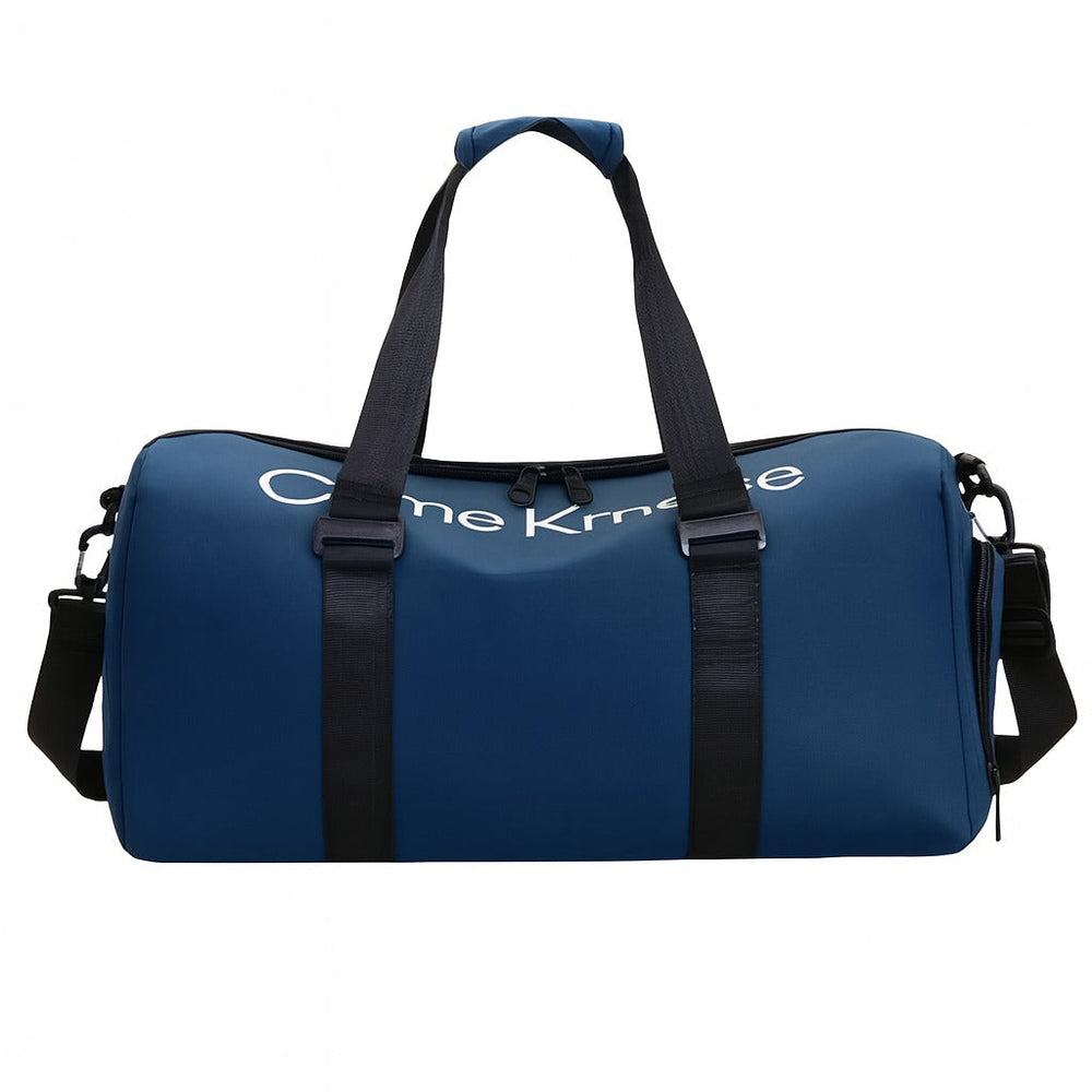 Bustah navy blue travel duffle bag – front view
