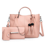 Blush Pink 3-in-1 Tote Bag Set for Women – Elegant Handbag, Clutch & Card Holder