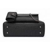 Black 3-in-1 Women’s Handbag Set – Elegant Faux Leather Tote, Clutch & Card Holder