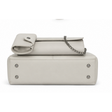 Ivory White 3-in-1 Women’s Handbag Set – Faux Leather Tote, Clutch & Card Holder with Tassels