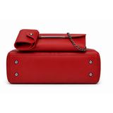 Red 3-in-1 Women’s Handbag Set – Faux Leather Tote, Clutch & Card Holder with Tassel Detail
